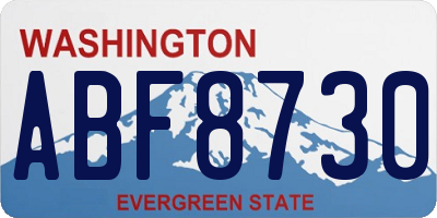 WA license plate ABF8730