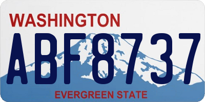 WA license plate ABF8737