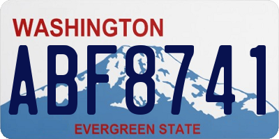 WA license plate ABF8741