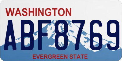 WA license plate ABF8769