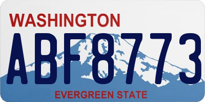 WA license plate ABF8773