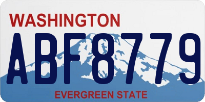 WA license plate ABF8779