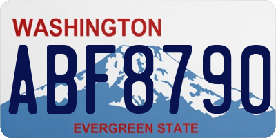 WA license plate ABF8790
