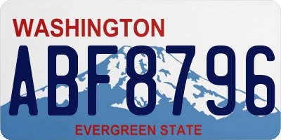 WA license plate ABF8796