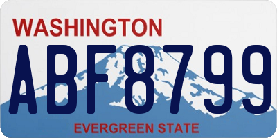 WA license plate ABF8799