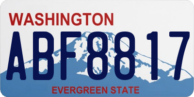 WA license plate ABF8817