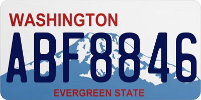 WA license plate ABF8846