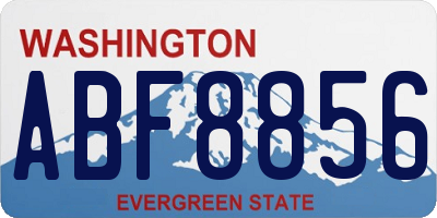 WA license plate ABF8856