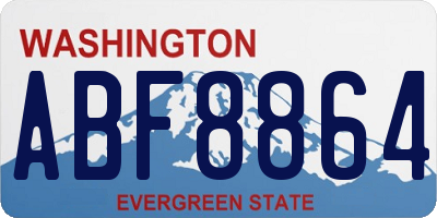 WA license plate ABF8864