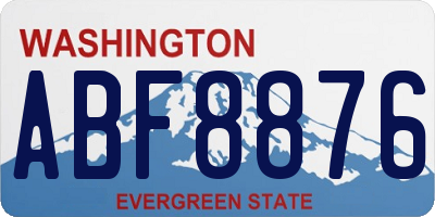 WA license plate ABF8876