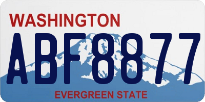 WA license plate ABF8877