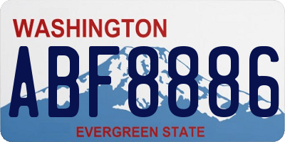 WA license plate ABF8886