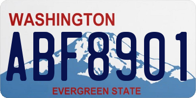 WA license plate ABF8901