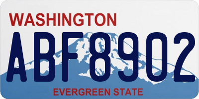 WA license plate ABF8902
