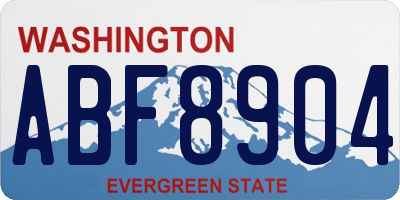 WA license plate ABF8904