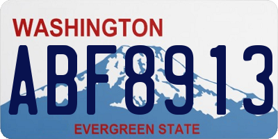 WA license plate ABF8913