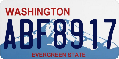 WA license plate ABF8917