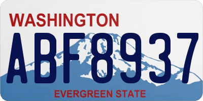 WA license plate ABF8937