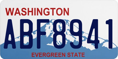 WA license plate ABF8941