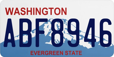 WA license plate ABF8946