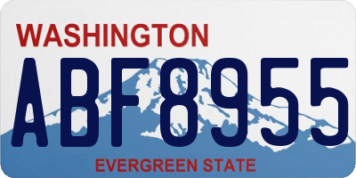 WA license plate ABF8955