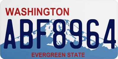 WA license plate ABF8964
