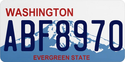 WA license plate ABF8970
