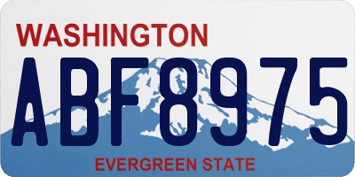 WA license plate ABF8975