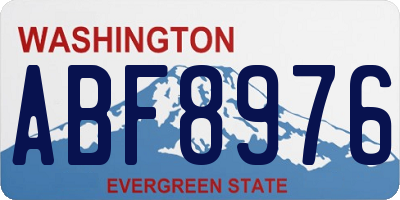 WA license plate ABF8976