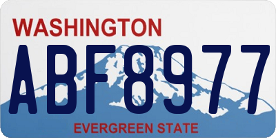WA license plate ABF8977