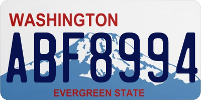 WA license plate ABF8994