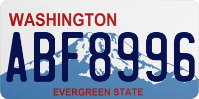 WA license plate ABF8996