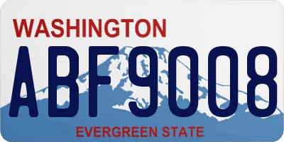 WA license plate ABF9008