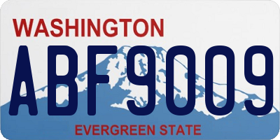 WA license plate ABF9009