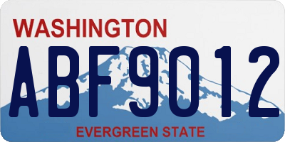 WA license plate ABF9012