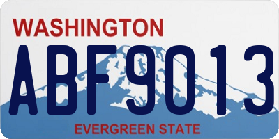 WA license plate ABF9013