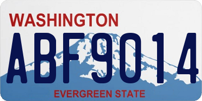 WA license plate ABF9014