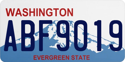 WA license plate ABF9019