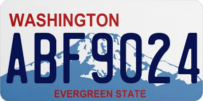 WA license plate ABF9024