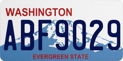 WA license plate ABF9029