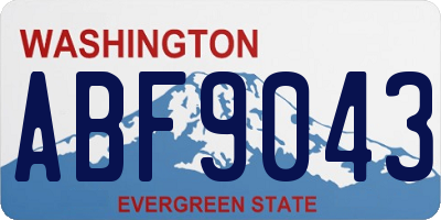 WA license plate ABF9043