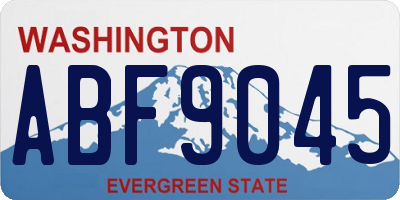 WA license plate ABF9045