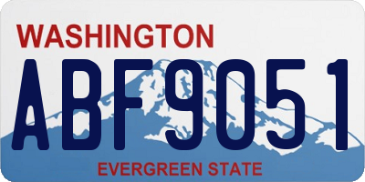 WA license plate ABF9051