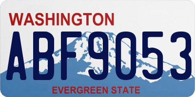 WA license plate ABF9053