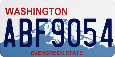WA license plate ABF9054