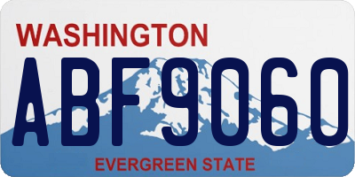 WA license plate ABF9060