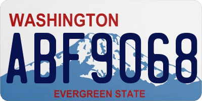 WA license plate ABF9068