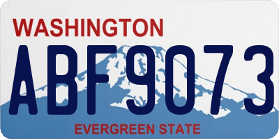 WA license plate ABF9073