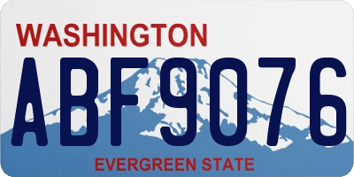 WA license plate ABF9076