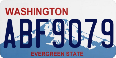 WA license plate ABF9079